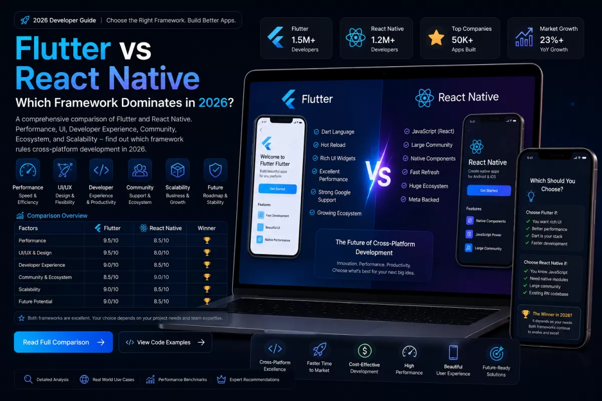 Flutter vs React Native: Which Framework Dominates in 2026?